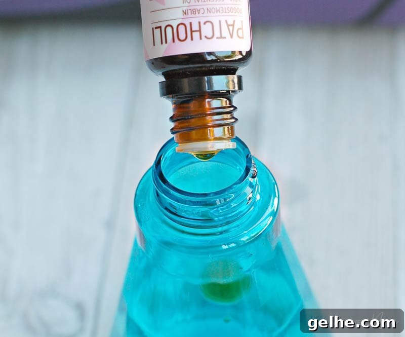 Adding Patchouli to spray bottle