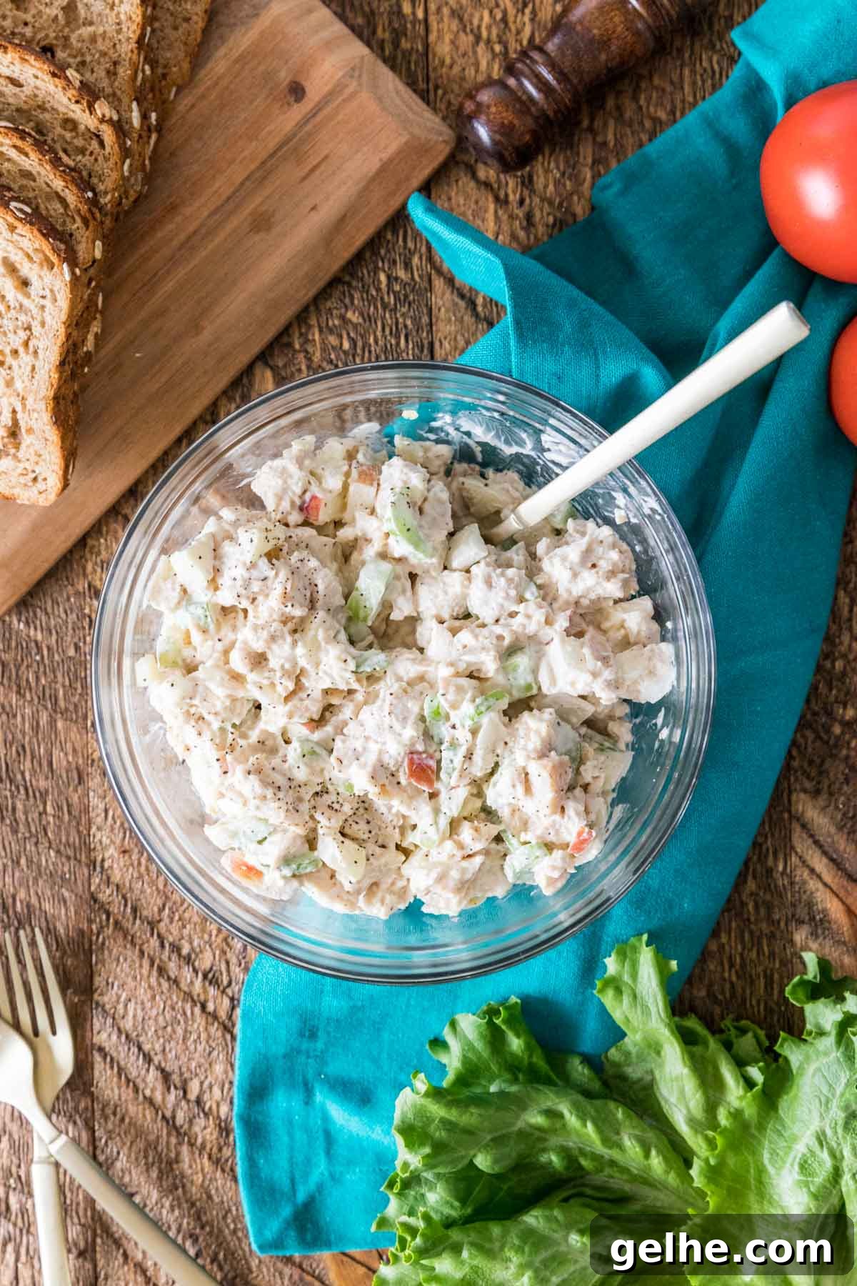 bowl of chicken salad
