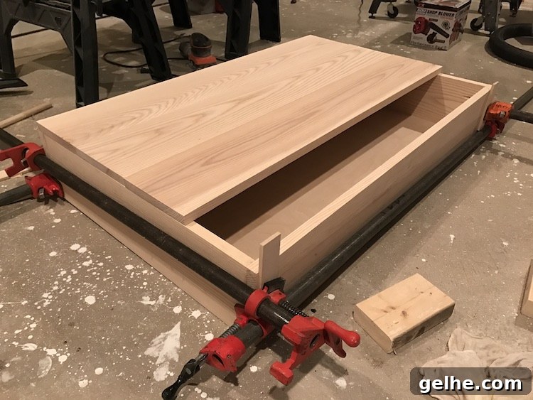 lining up top for coffee table