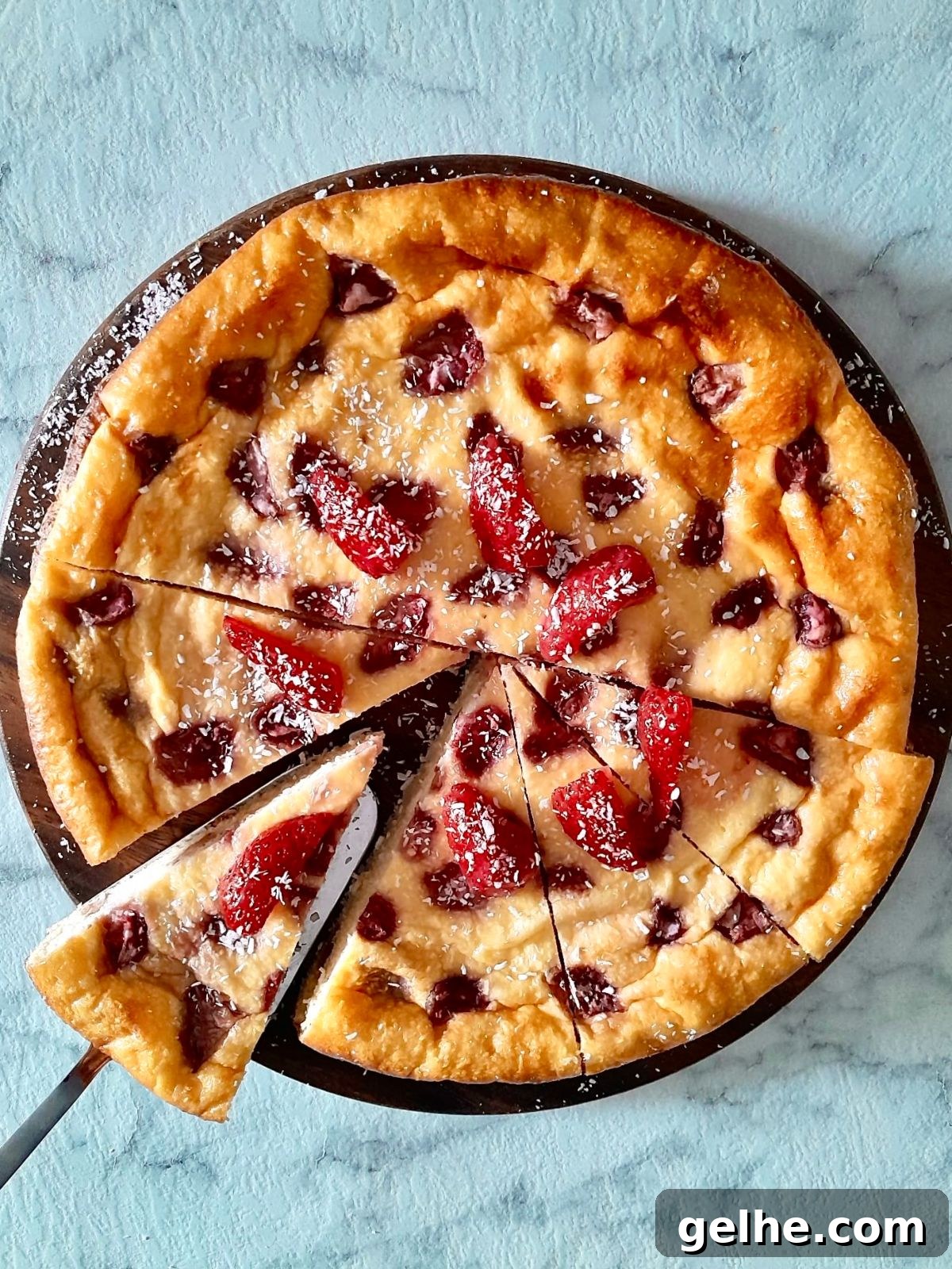 Scrumptious Flourless Protein Cake with Strawberries