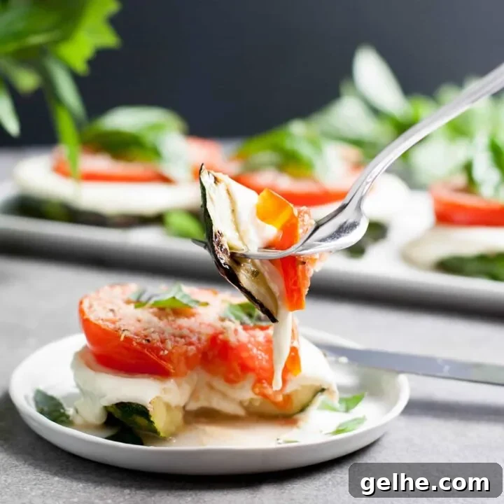 Grilled Zucchini Caprese Stacks