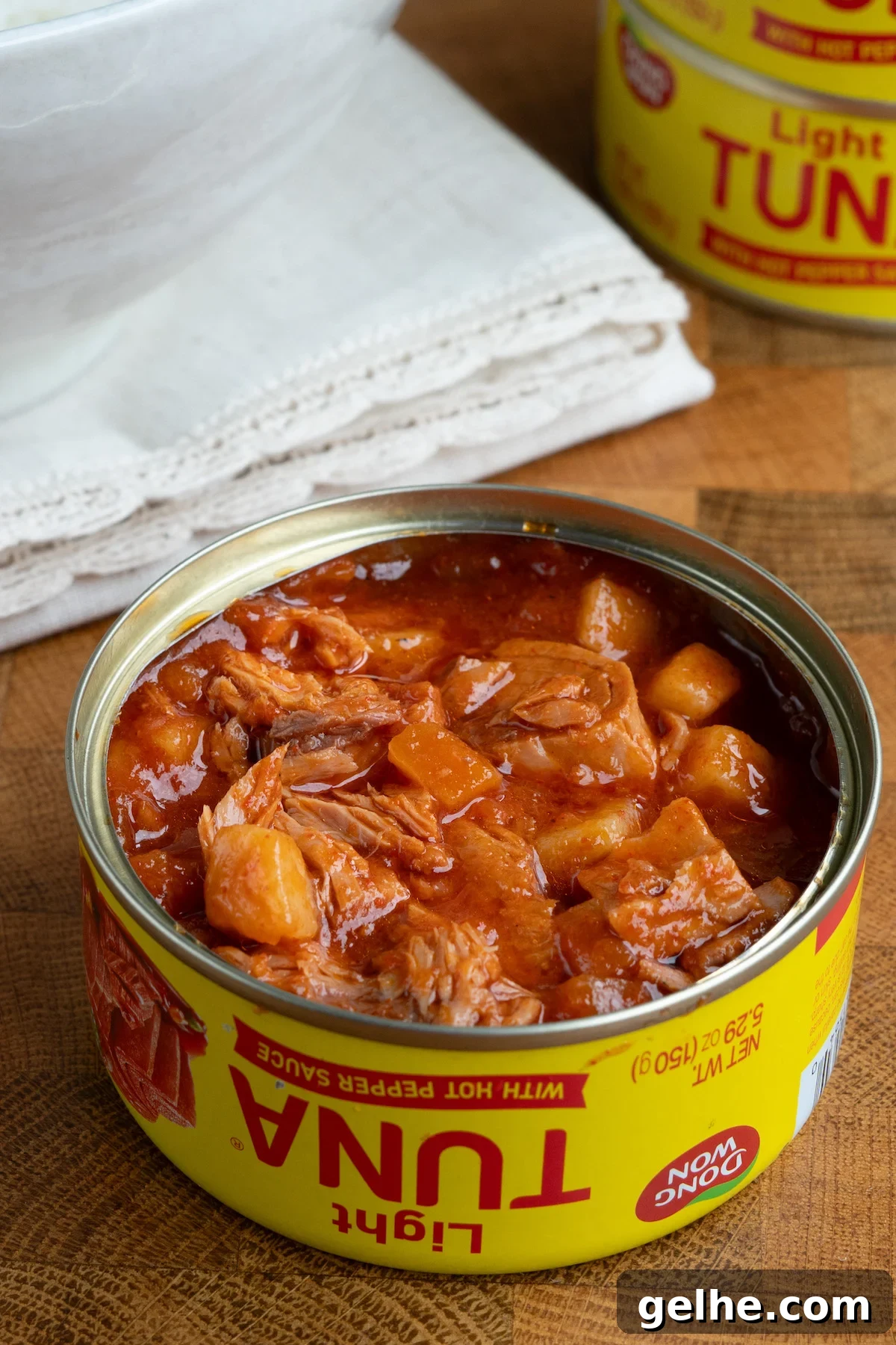 Canned tuna selection