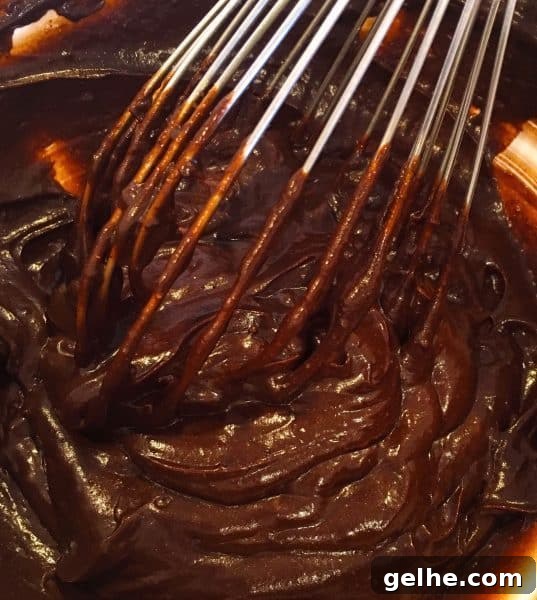 Whipping up Chocolate Pudding in bowl