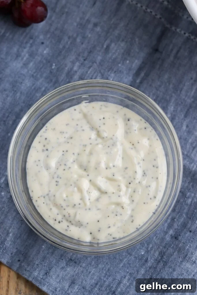 poppyseed dressing ingredients whisked together