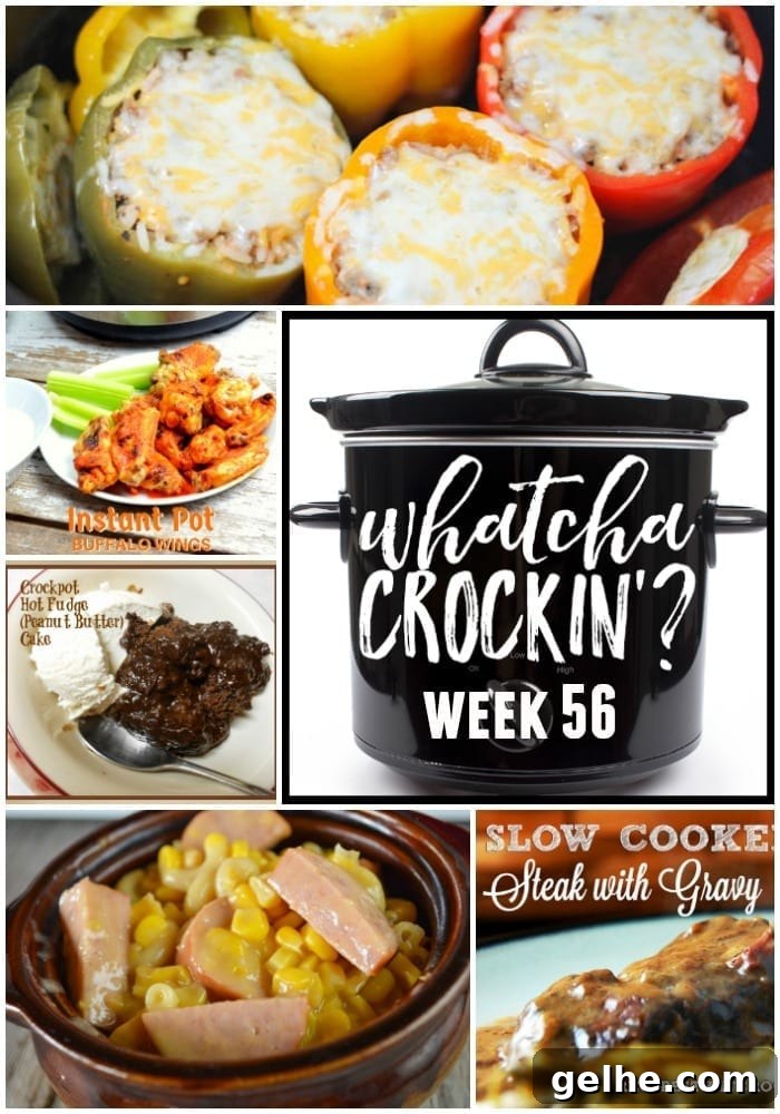 Slow Cooker Beef and Noodles Recipe | Comforting Crockpot Meal (Week 56) 4 Week 56 Whatcha Crockin' roundup collage