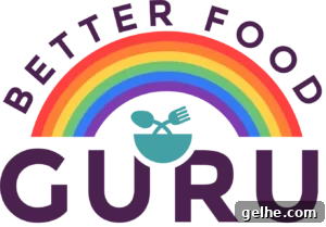 logo for better food guru vegan food blog.