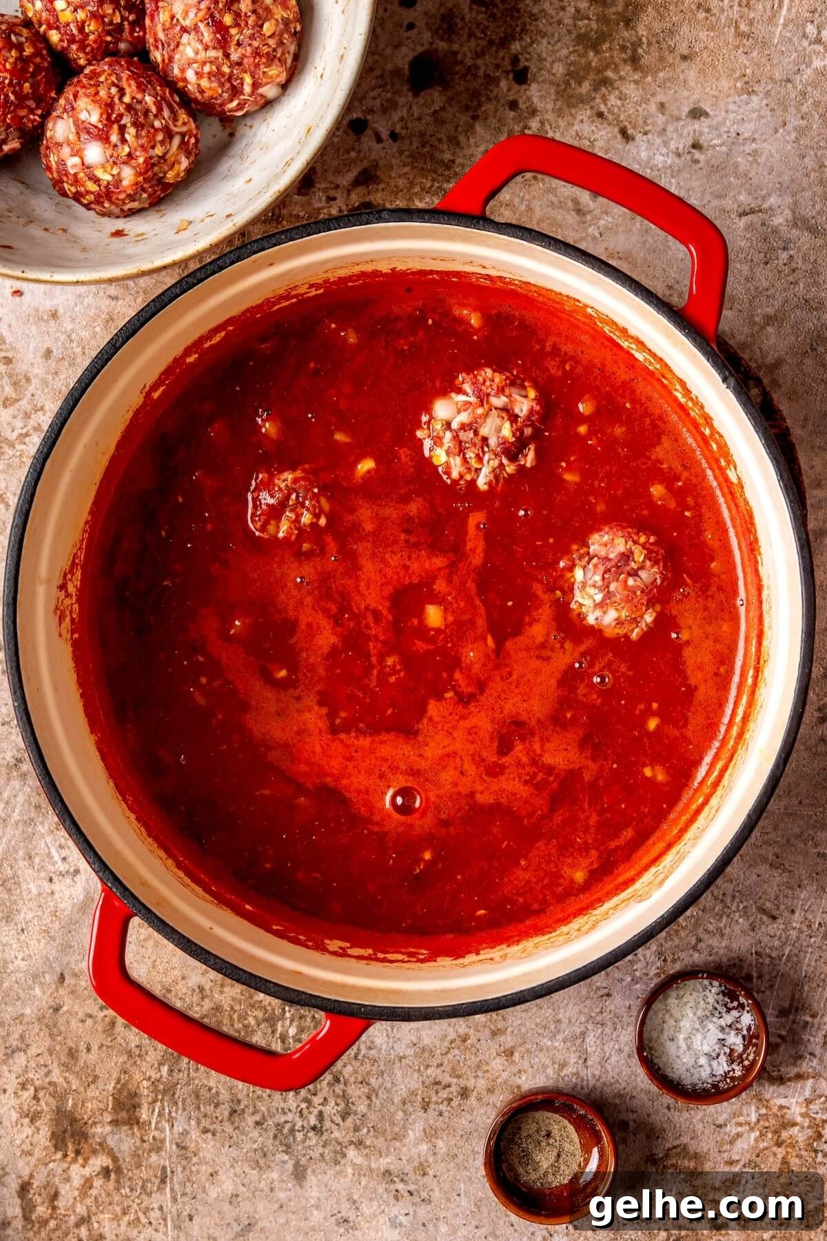 Grandma’s Classic Gluten-Free Spaghetti with Meatballs 12 How to Make Gluten-Free Dairy-Free Spaghetti and Meatballs Step 5 - Olivia Adriance