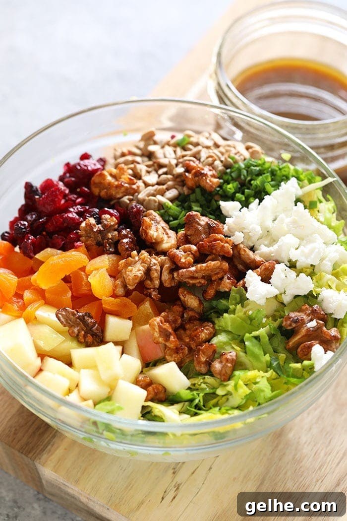 shaved brussels sprout salad ingredients