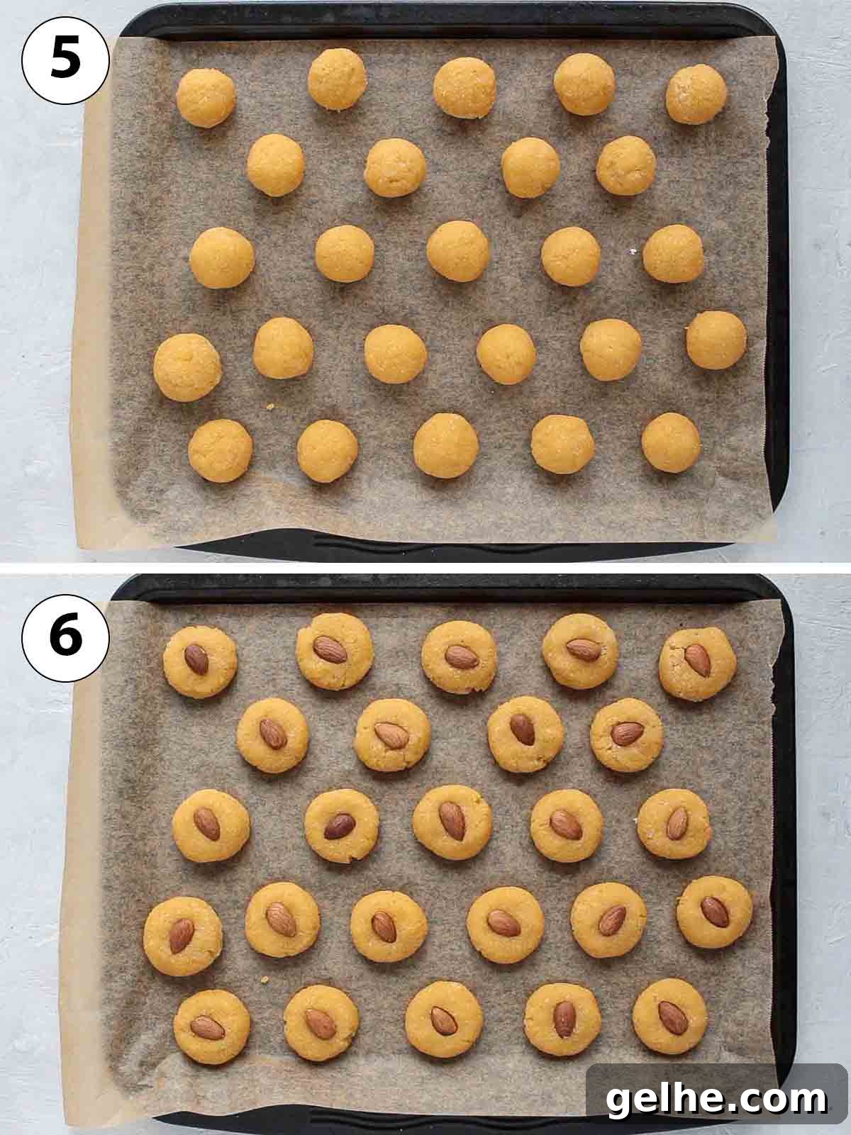 Process Shot Collage: shaping the cookies.