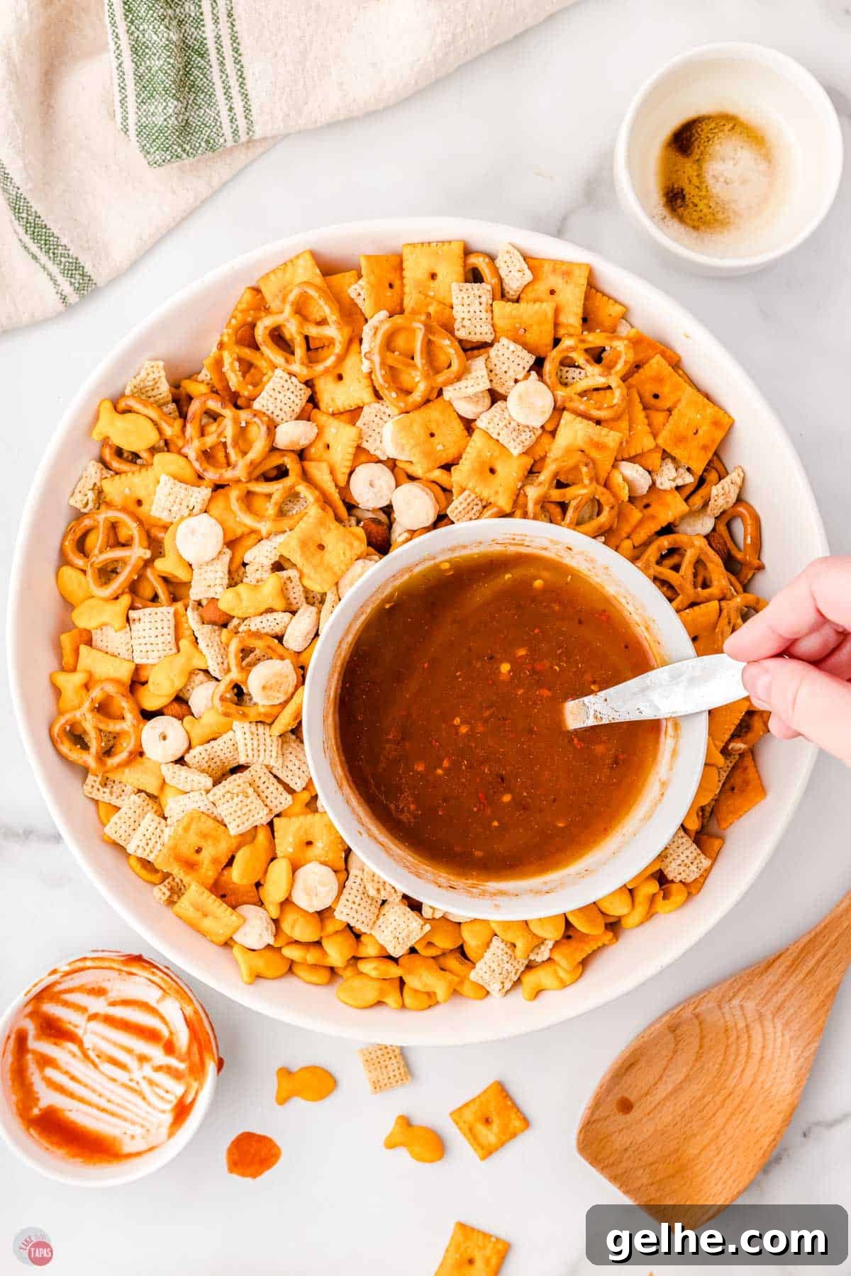 melt butter and cajun spice in a small bowl