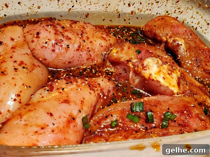 Korean BBQ Grilled Chicken Recipe with Sticky Soy Marinade 4 Grilled Korean Chicken Seasoned before cooking