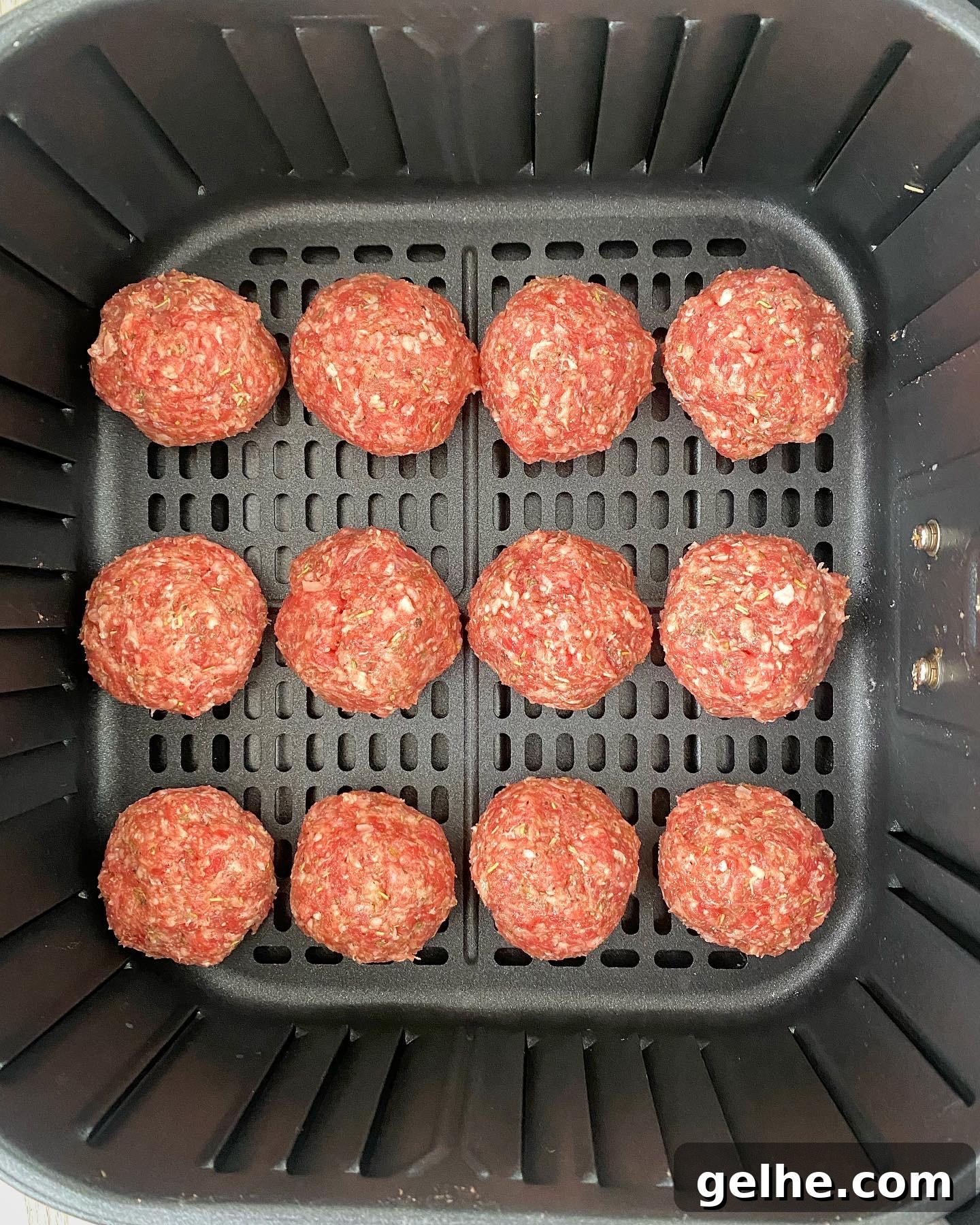meatballs before air frying