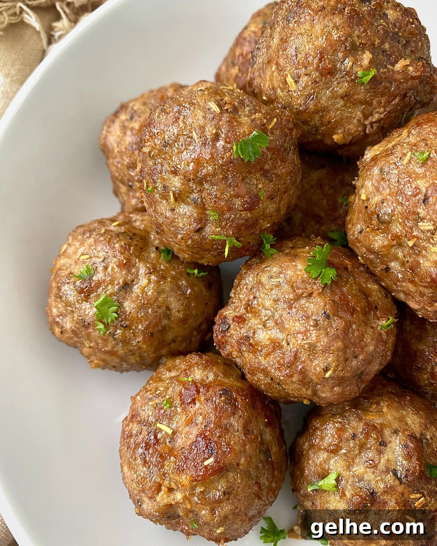 meatballs plated
