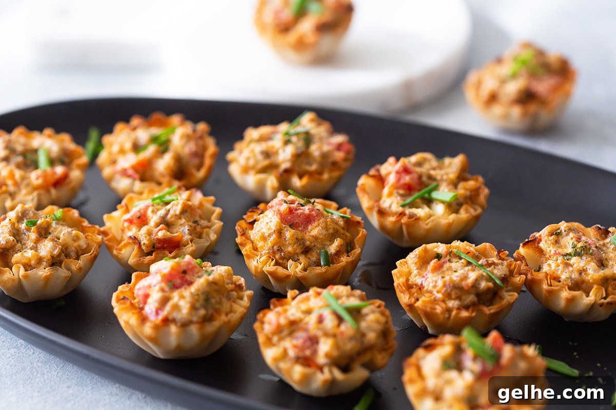 Sausage Appetizer in Phyllo Cups