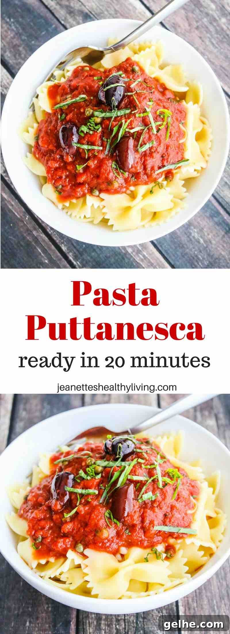 Authentic Pasta Puttanesca Recipe: Tangy Olive & Tomato Sauce 2 Pasta Puttanesca - budget friendly, quick and easy recipe for busy weeknights