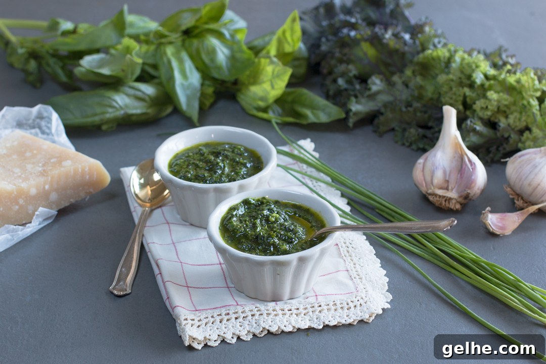 Basil, Kale & Chive Pistou