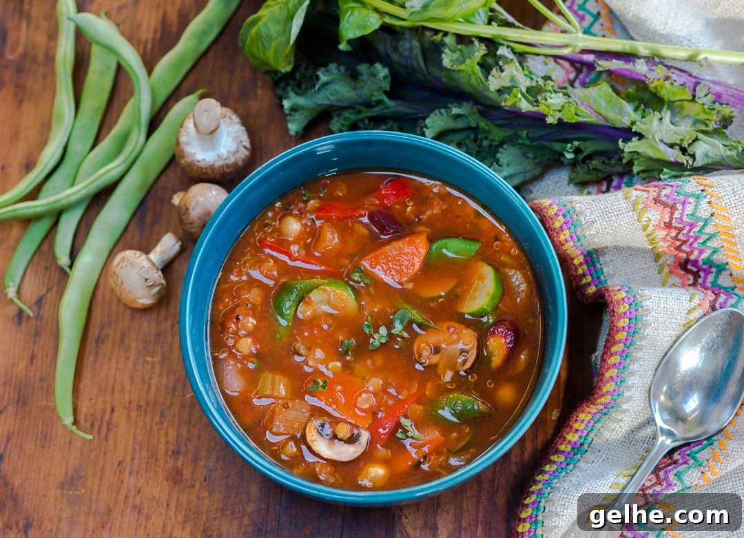 Top with fresh herbs and pistou