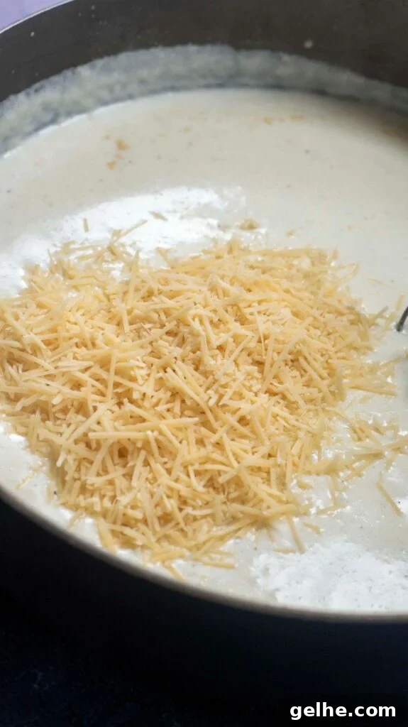 parmesan cheese in a roux