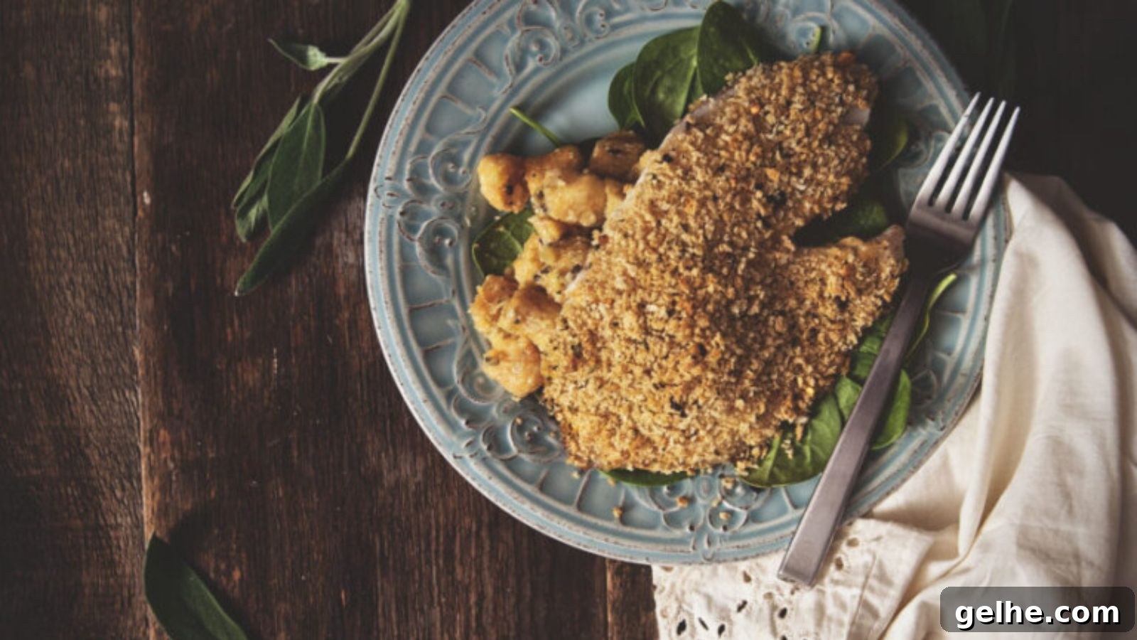 Tilapia baked with chipotle seasoning and browned edges.