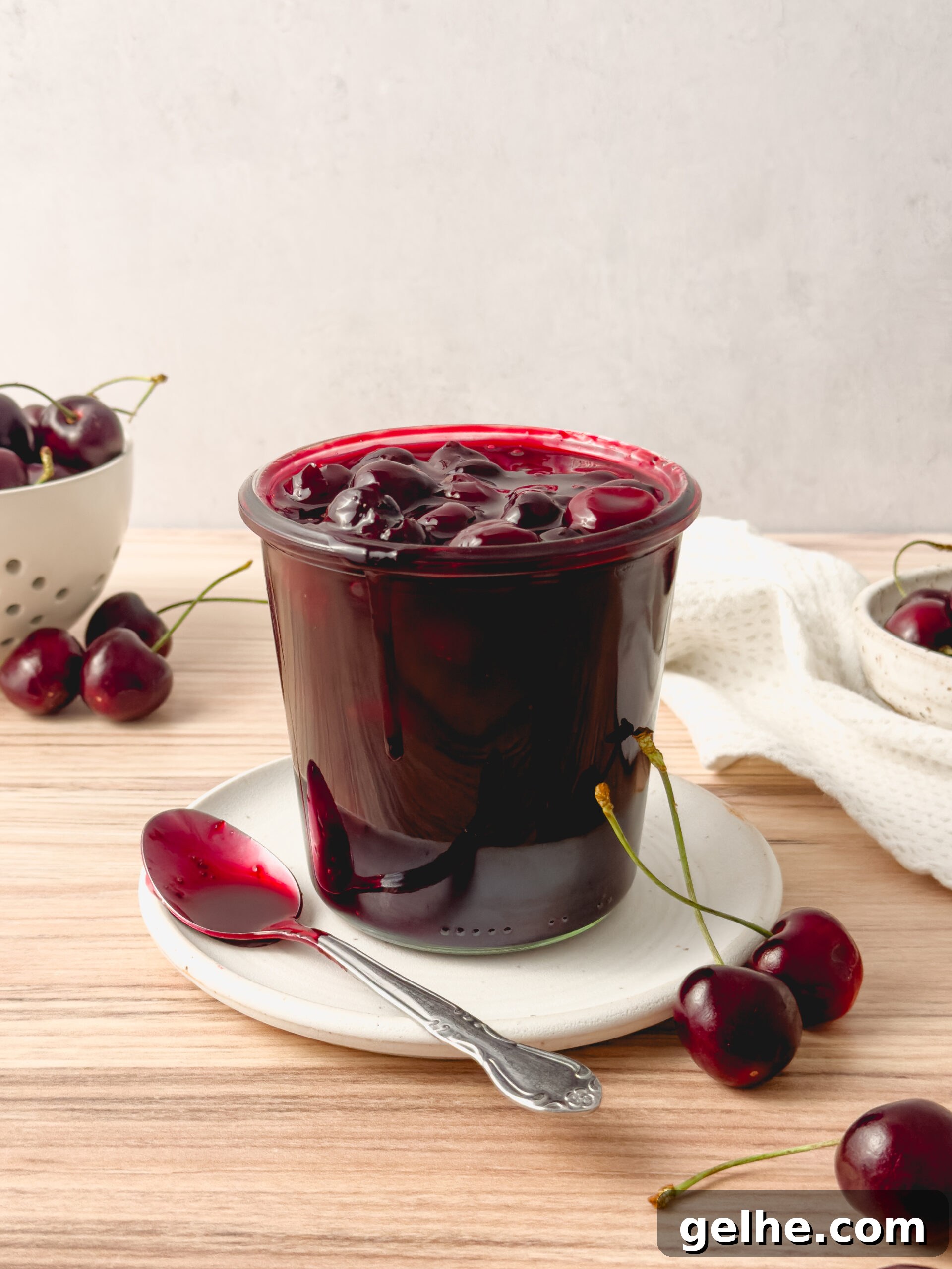 Compote cooking in a saucepan