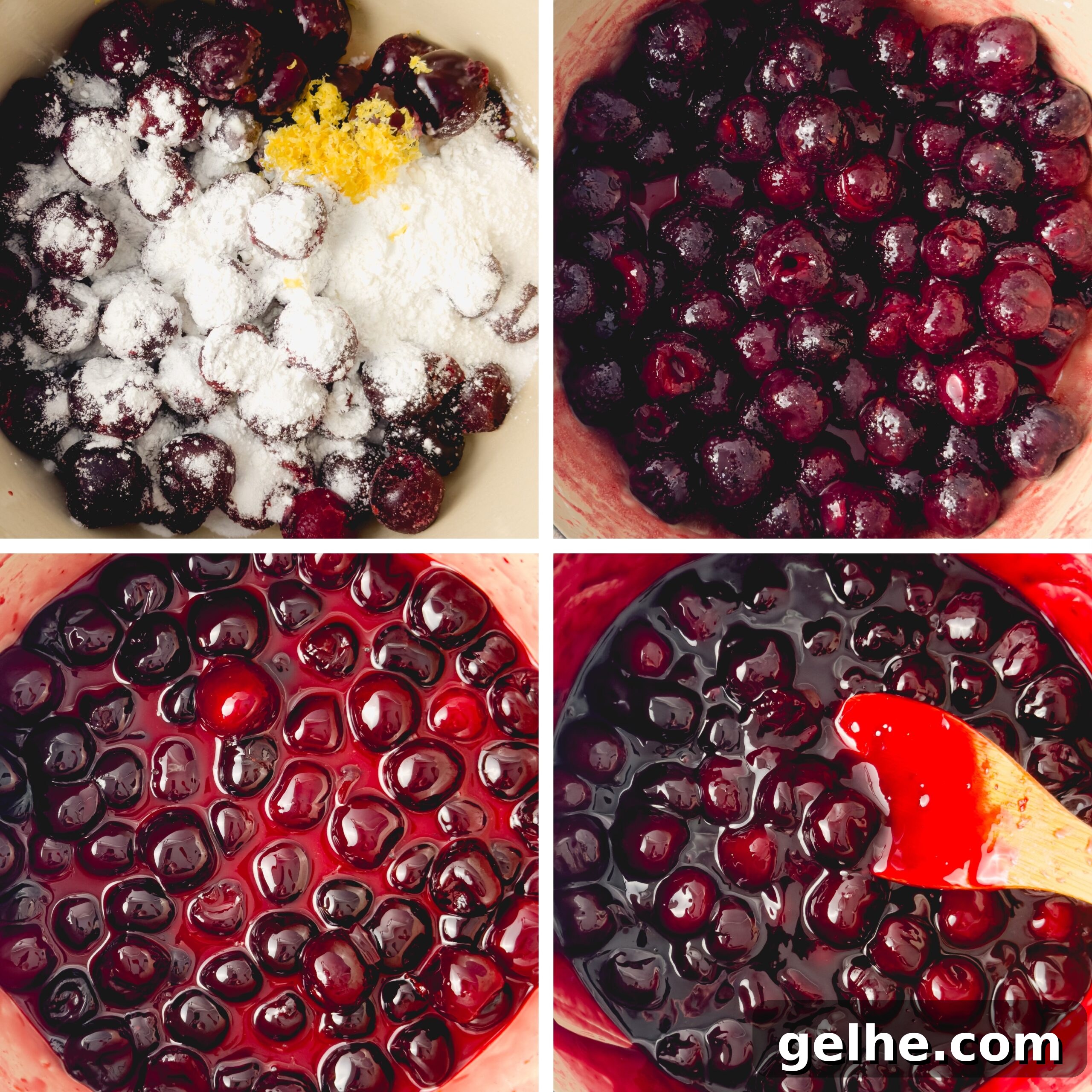 Cherries in a saucepan