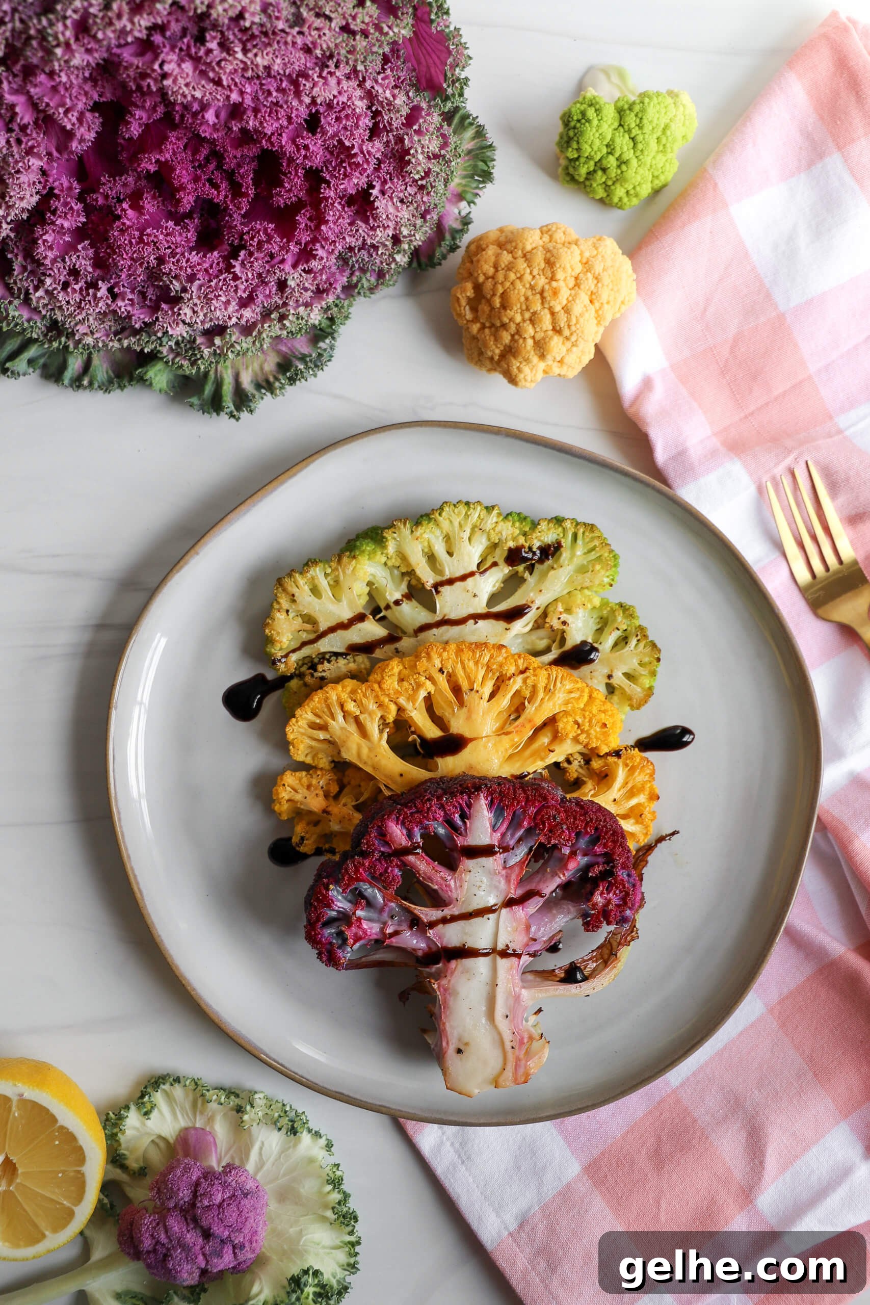 Roasted Multi-Color Cauliflower Steaks Roasted Multi-Color Cauliflower Steaks