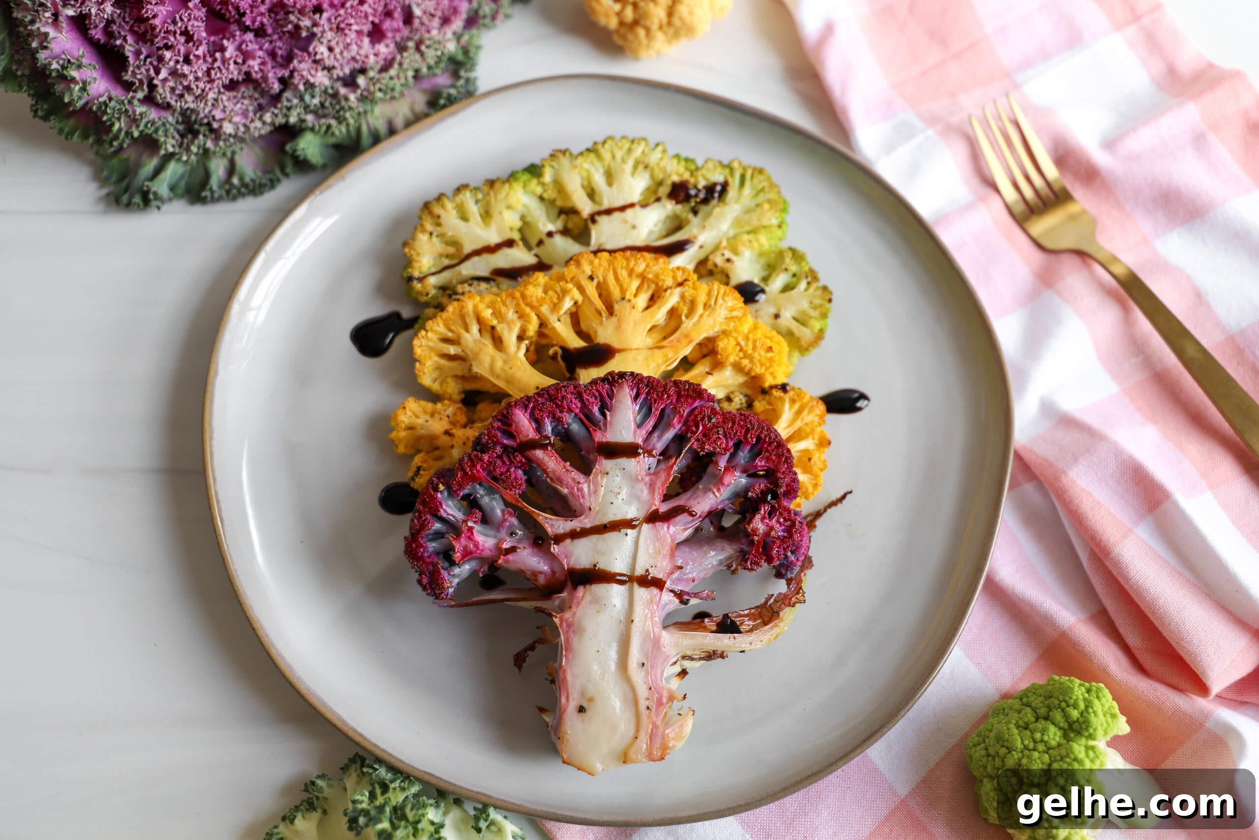Roasted Multi-Color Cauliflower Steaks Roasted Multi-Color Cauliflower Steaks