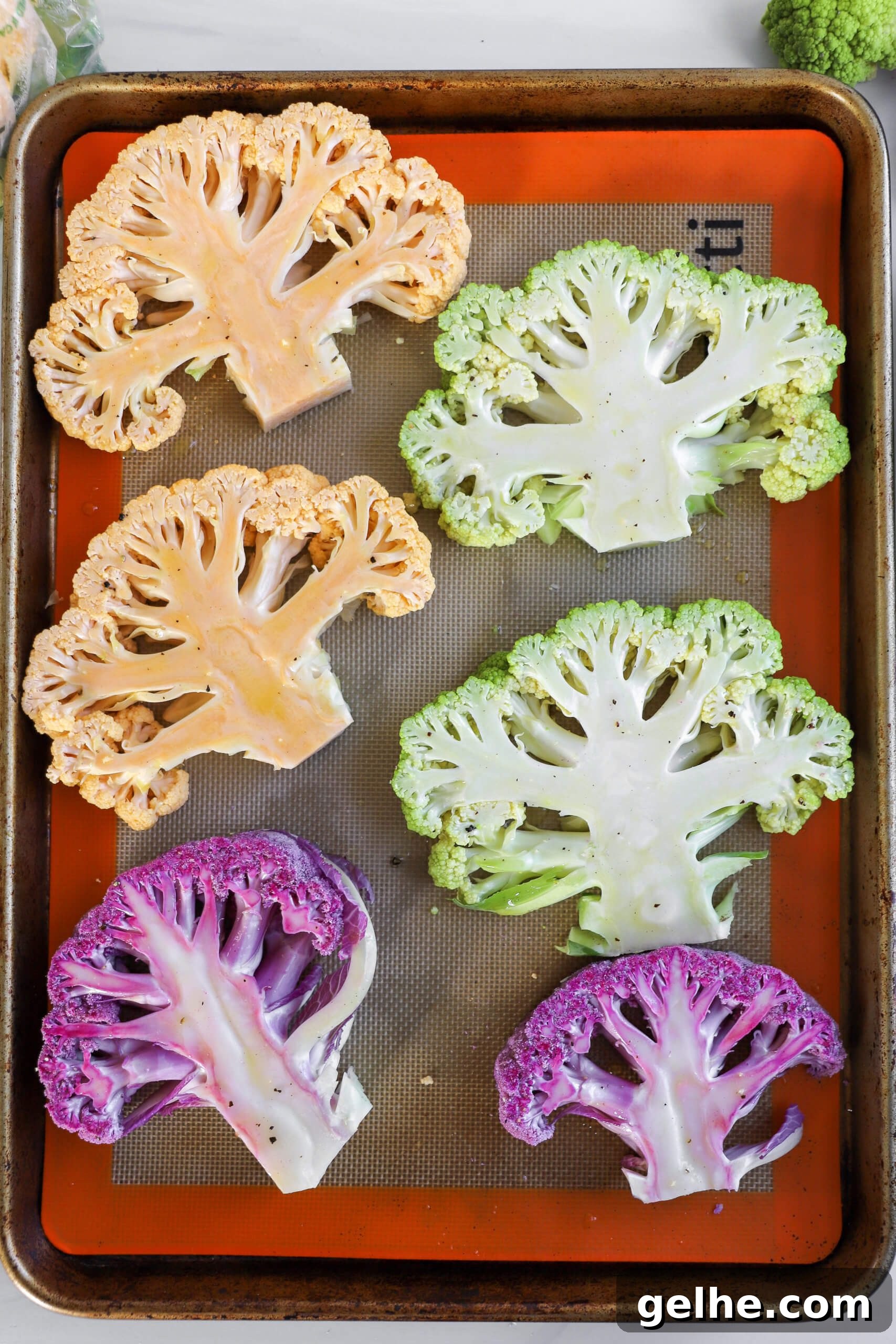 Roasted Multi-Color Cauliflower Steaks Roasted Multi-Color Cauliflower Steaks