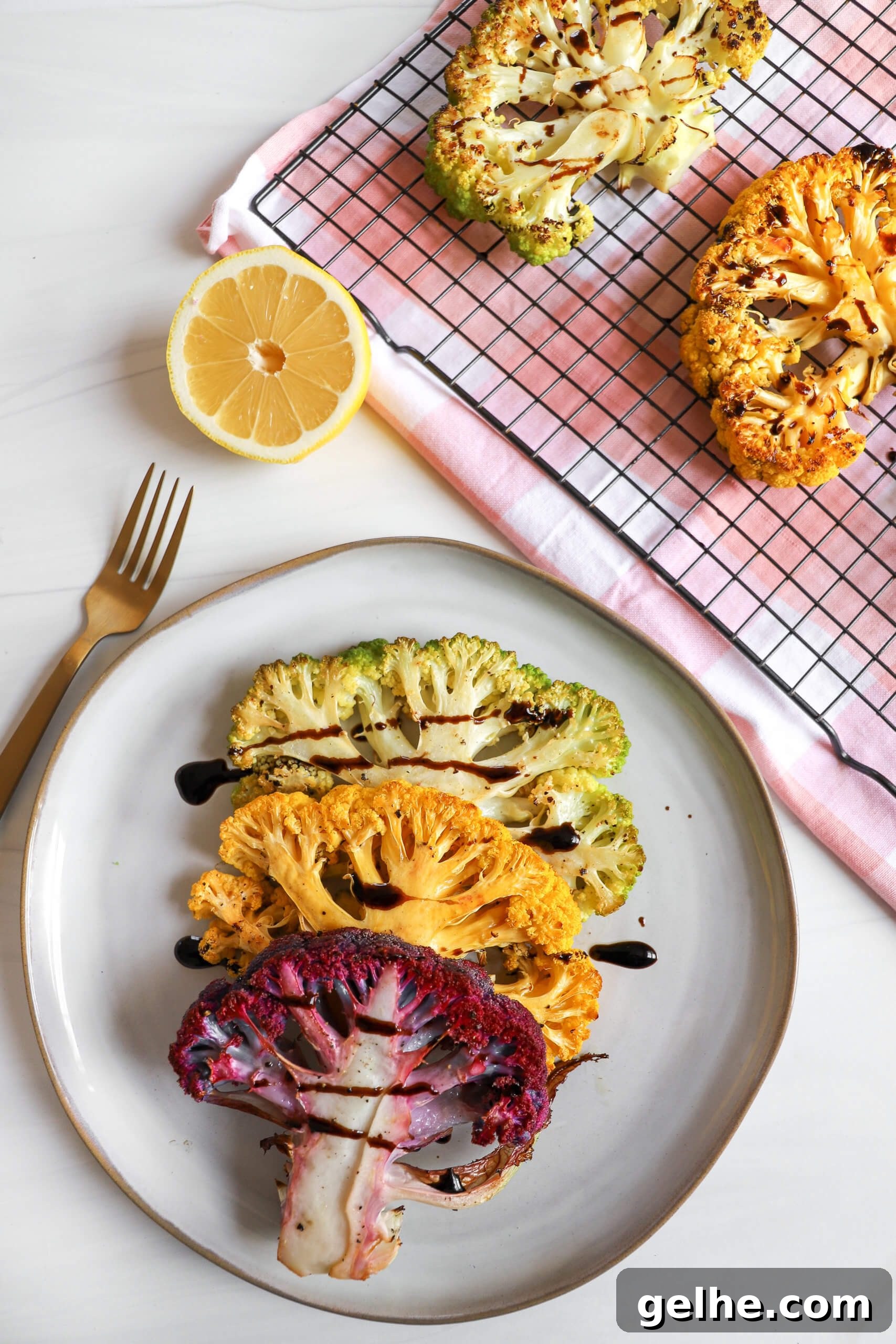 Roasted Multi-Color Cauliflower Steaks Roasted Multi-Color Cauliflower Steaks