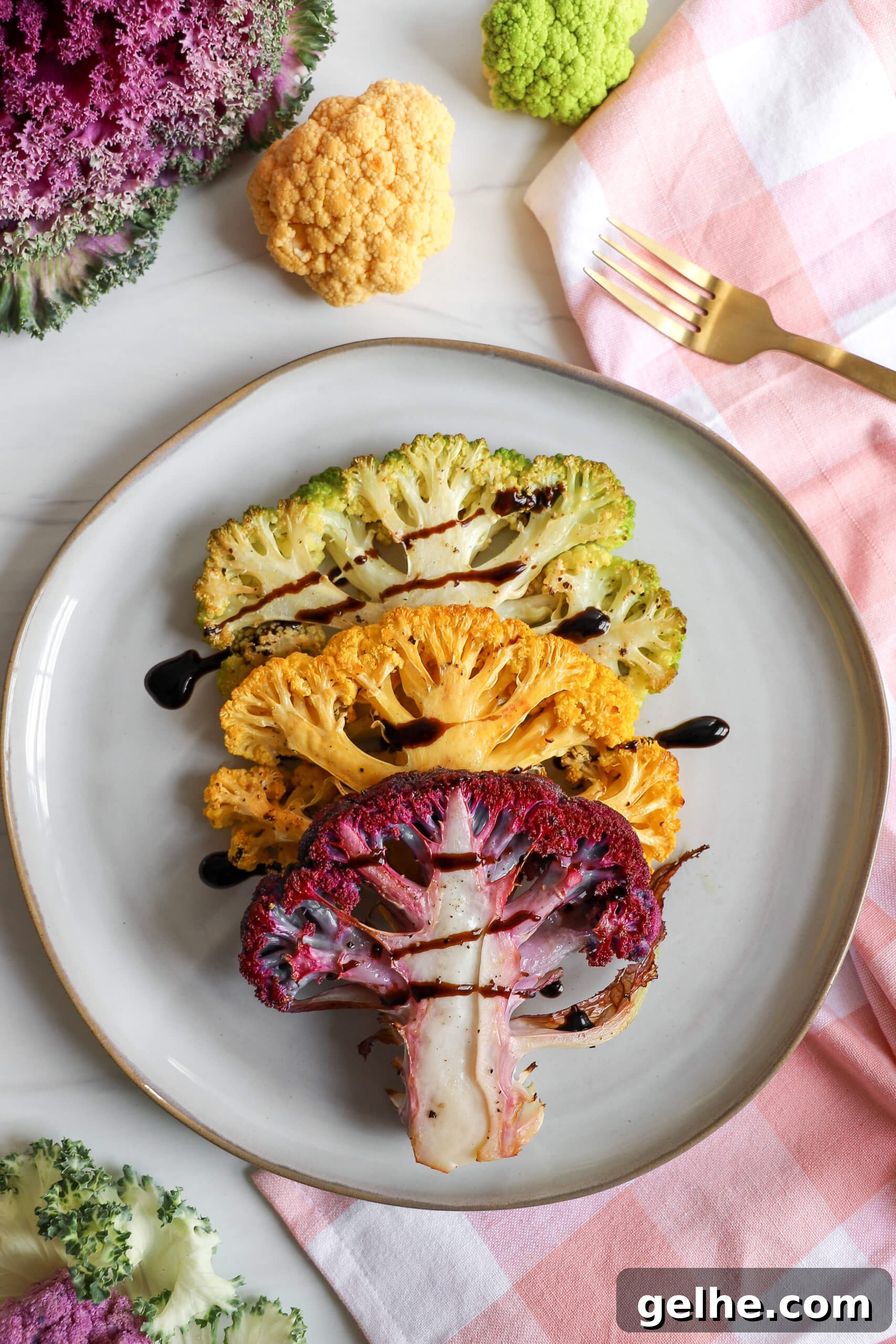 Roasted Multi-Color Cauliflower Steaks Roasted Multi-Color Cauliflower Steaks