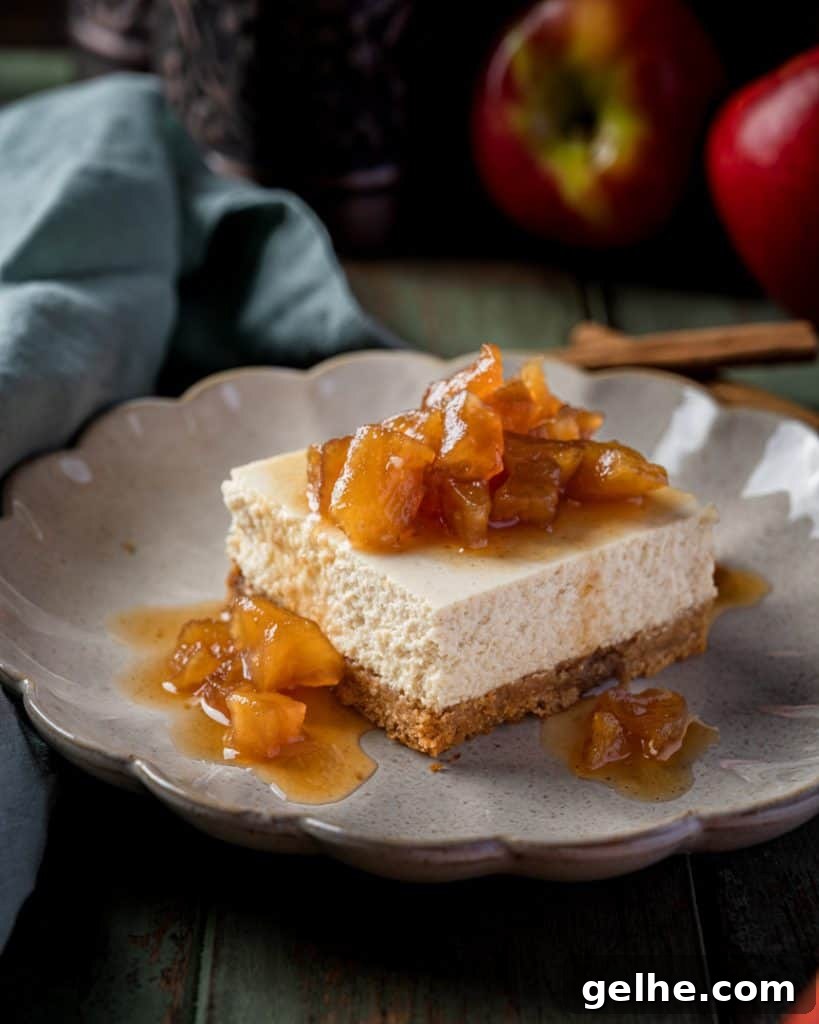 Apple Cider Cheesecake Bars with Caramelized Apple Topping 2 Apple Cider Cheesecake Bars with Caramelized Apples