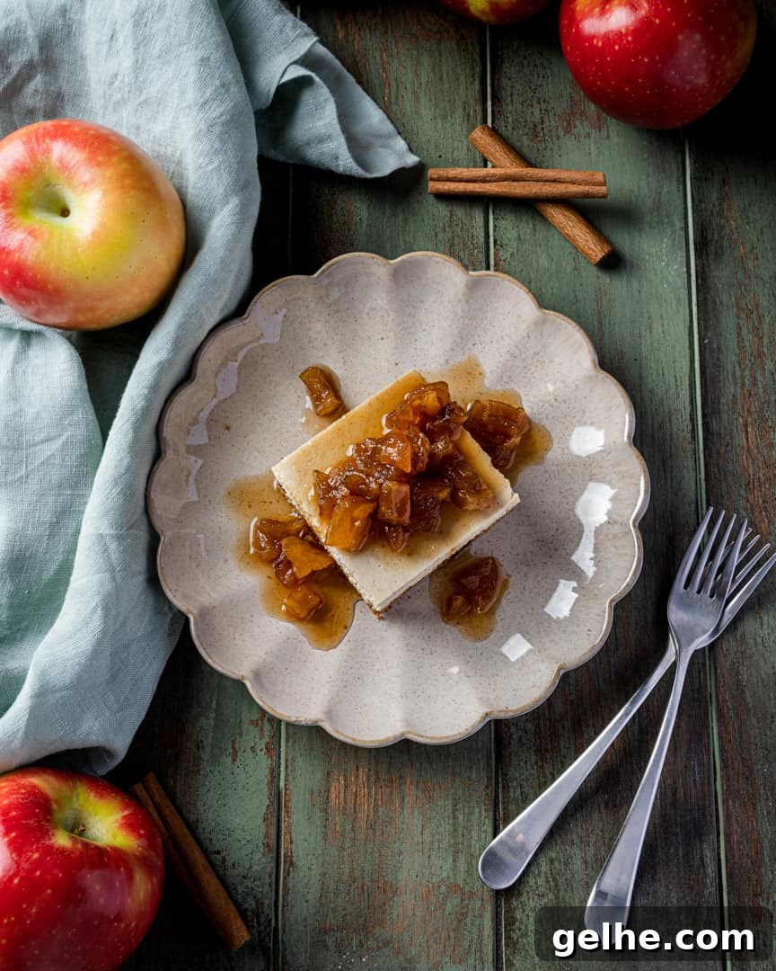 Apple Cider Cheesecake Bars with Caramelized Apple Topping 3 Apple Cider Cheesecake Bars with Caramelized Apples
