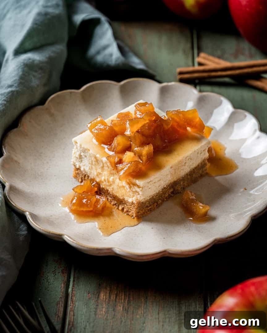 Apple Cider Cheesecake Bars with Caramelized Apple Topping 4 Apple Cider Cheesecake Bars with Caramelized Apples