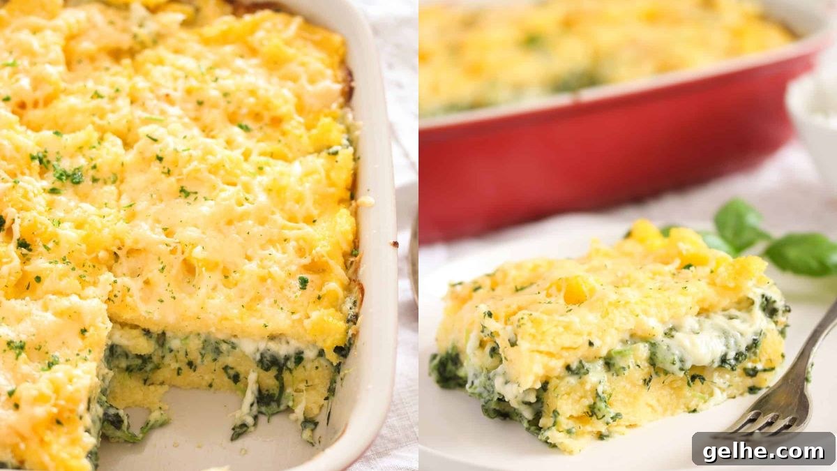 Polenta and Spinach Bake