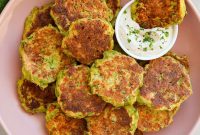 Crispy Zucchini and Edamame Fritters
