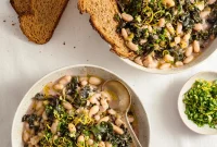 Lemony Cannellini Bean and Kale Stew with Gremolata