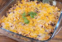 Cheesy Tex-Mex Chicken Casserole with Corn and Black Beans