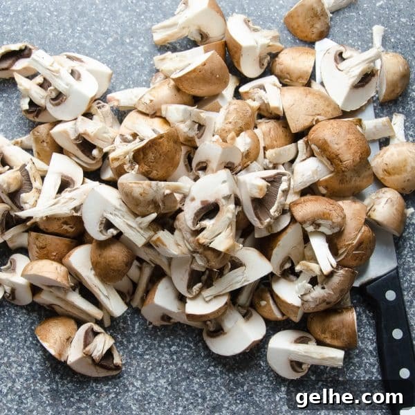 Silky Mushroom Bisque Recipe 2 chopped mushrooms