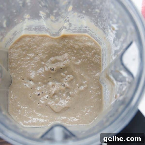 Silky Mushroom Bisque Recipe 6 mushroom bisque in a blender