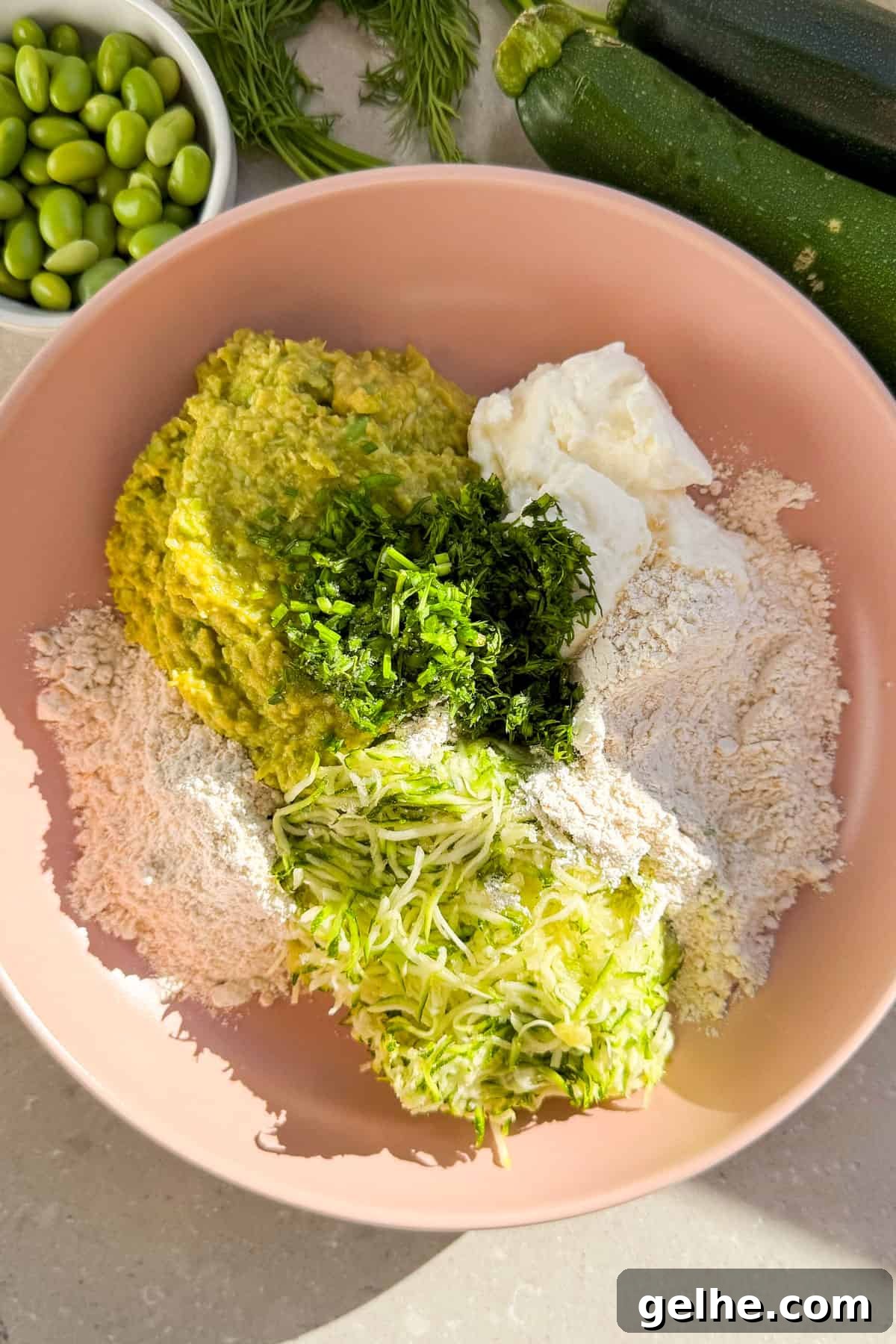 Ingredients in a mixing bowl.