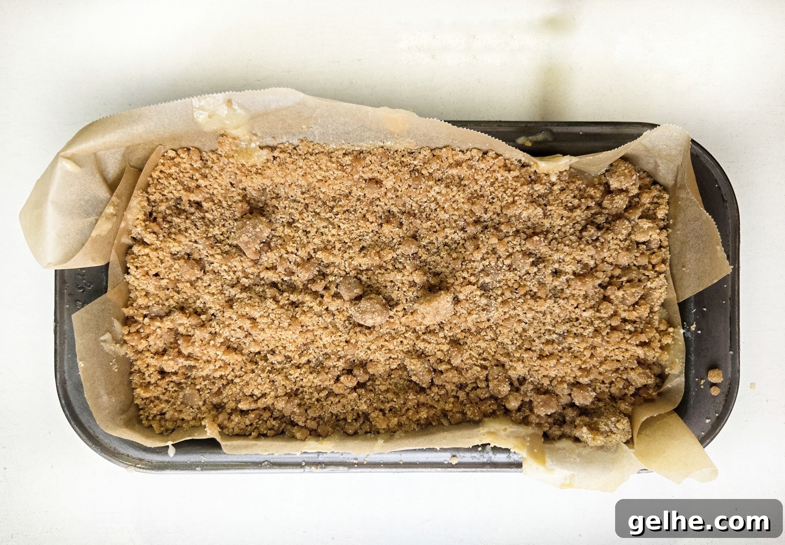 Moist Banana Coffee Cake Bread with Cinnamon Crumble 6 assembling the coffee cake banana bread