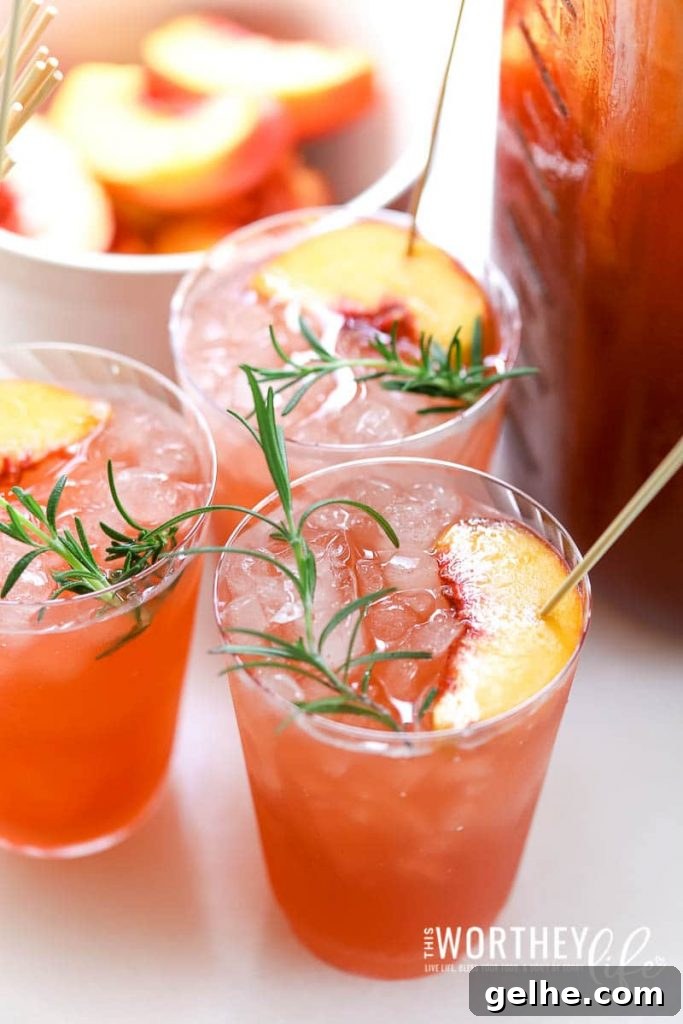 Peach and Black Cherry Punch Recipe for a Crowd 2 Give your autumn tailgating party a kick in the pants with our Black Cherry Cider + Peach Party Punch. It can be made non-alcoholic or with one of your favorite spirits. We're using a non-alcoholic spirit, Seedlip to give our party punch a kick without the alcohol. Grab the recipe down on the blog and serve it up at your next game day or holiday party.