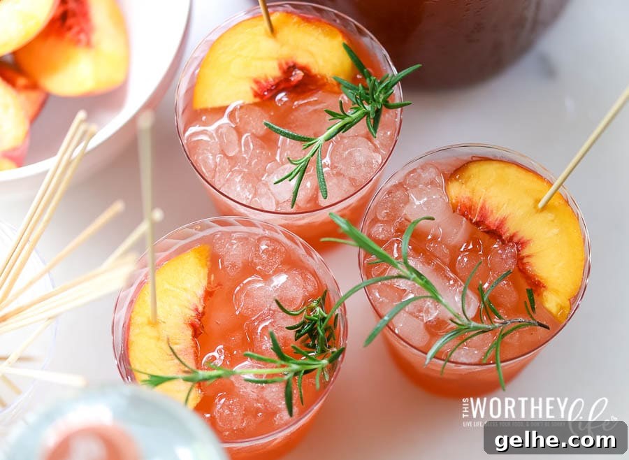 Peach and Black Cherry Punch Recipe for a Crowd 5 Non-Alcoholic Party Punch Idea Using Seedlip Grove