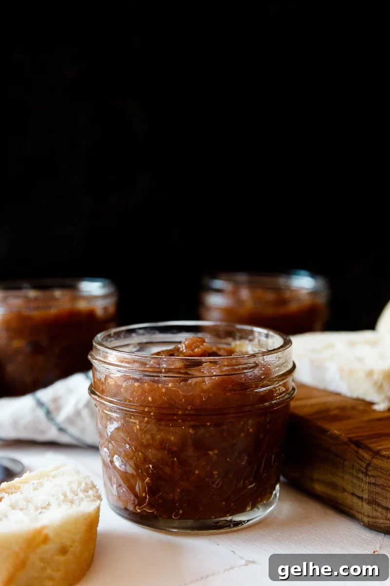 fig freezer jam in 4 ounce jars