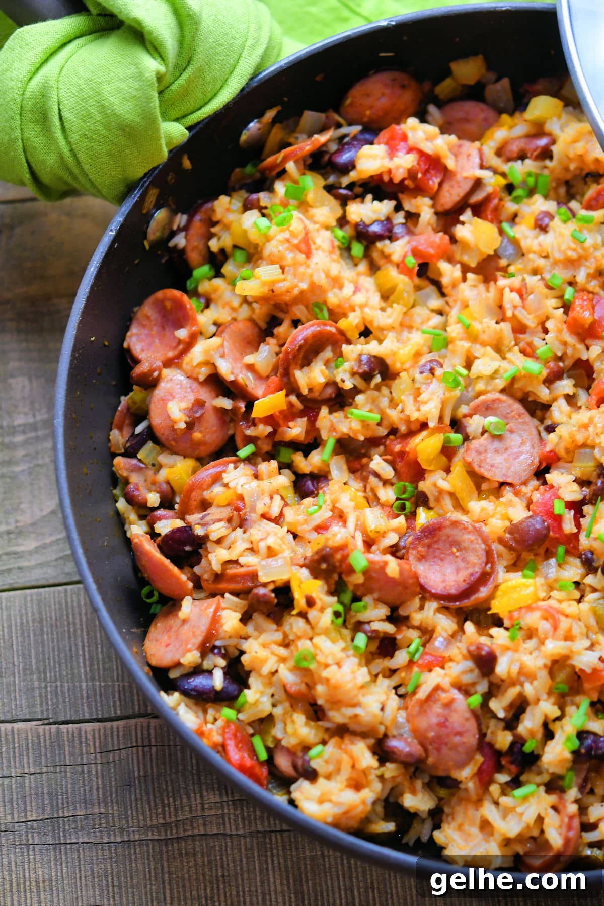 24Bite: Cajun Sausage and Rice with Beans recipe by Christian Guzman