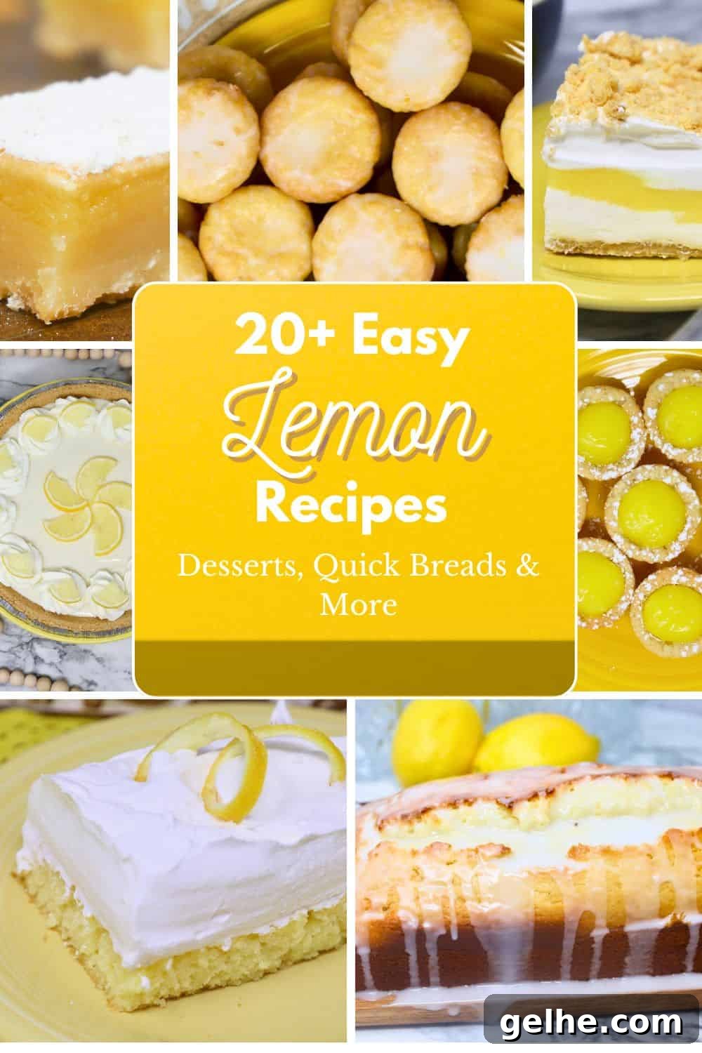 Zesty Lemon Desserts, Breads & Muffins Recipes 2 20 easy lemon recipes featuring desserts, quick breads, cookies, small bites, and more