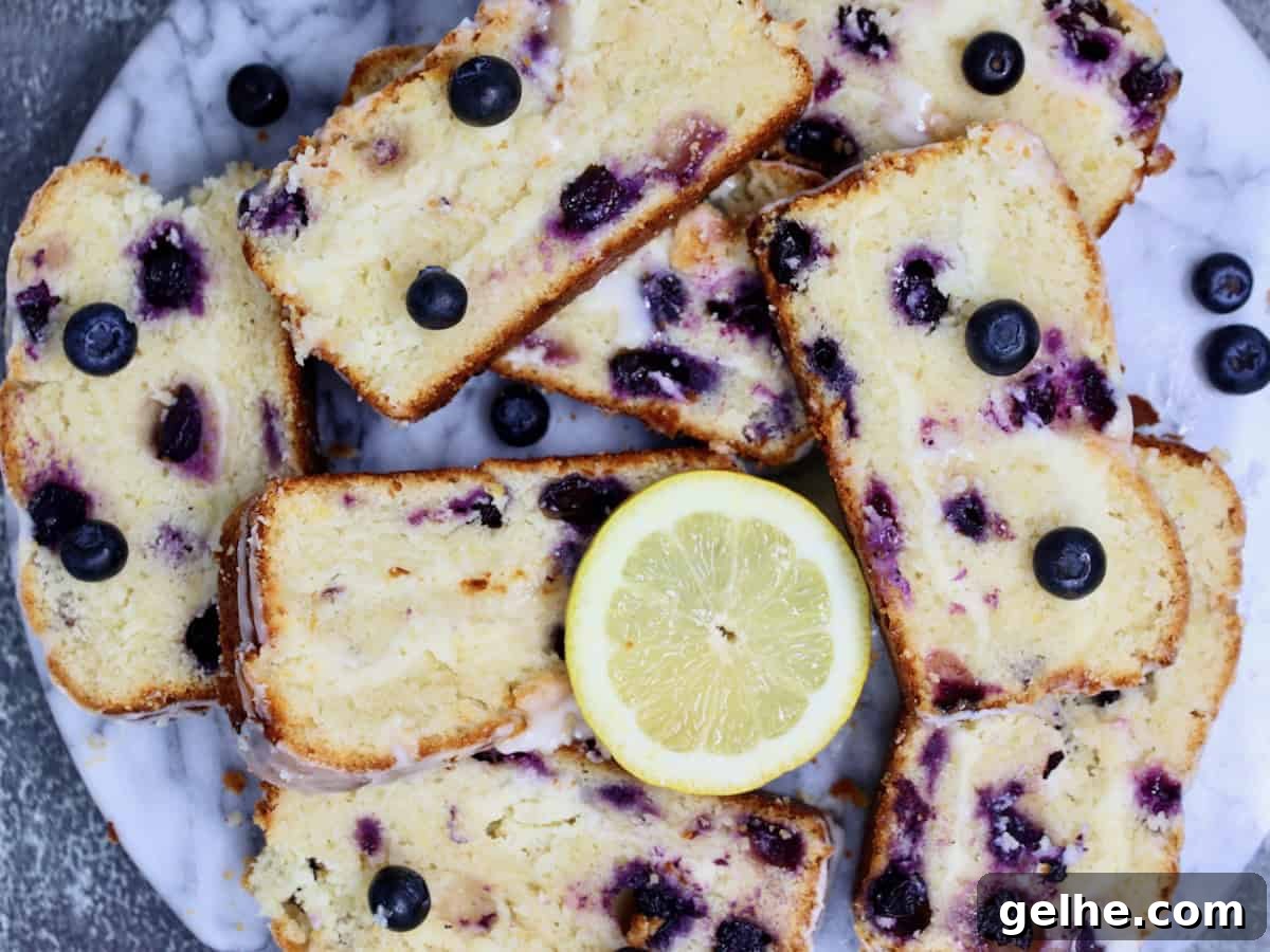 Zesty Lemon Desserts, Breads & Muffins Recipes 21 slices of blueberry lemon cream cheese bread