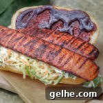 Grilled Andouille Dogs with Jalapeño Coleslaw