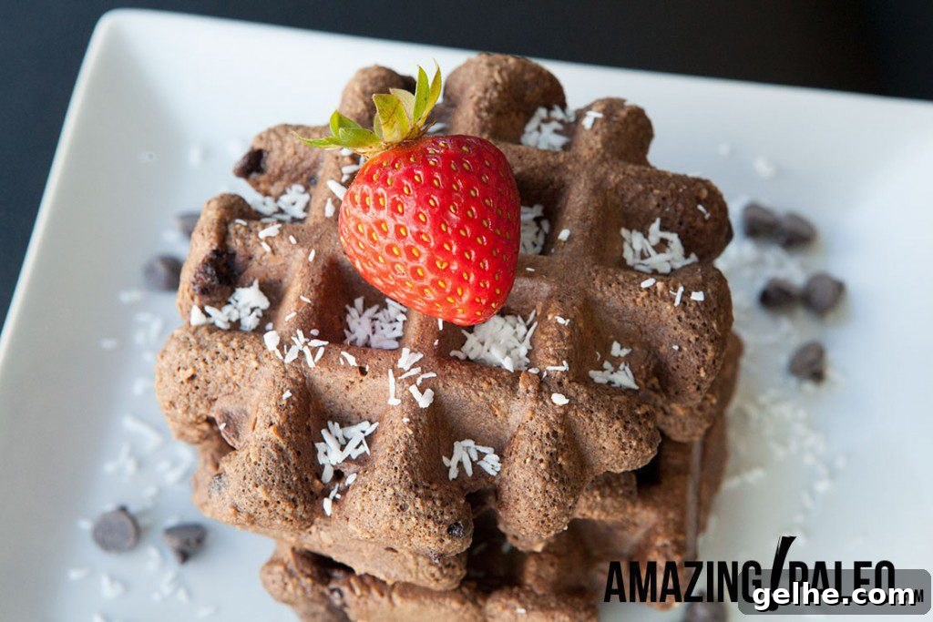 Paleo Chocolate Chip Waffles