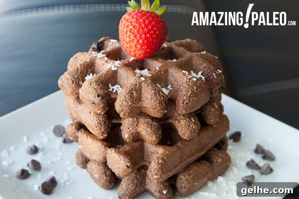 Paleo Chocolate Chip Waffles